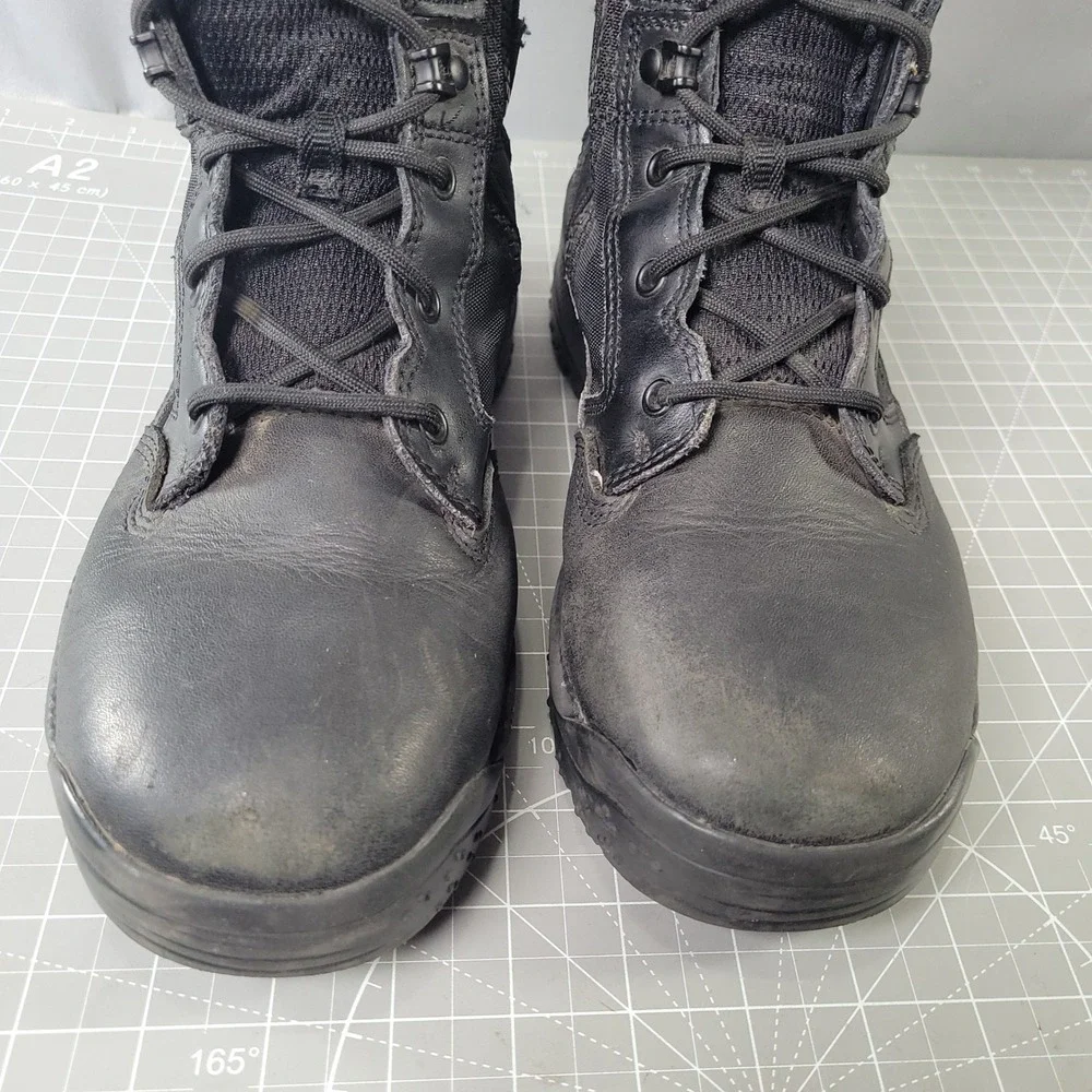 5.11 Tactical Boots Mens ATAC 2.0 8 Inch Side Zip Black Leather 12391 Size 9.5